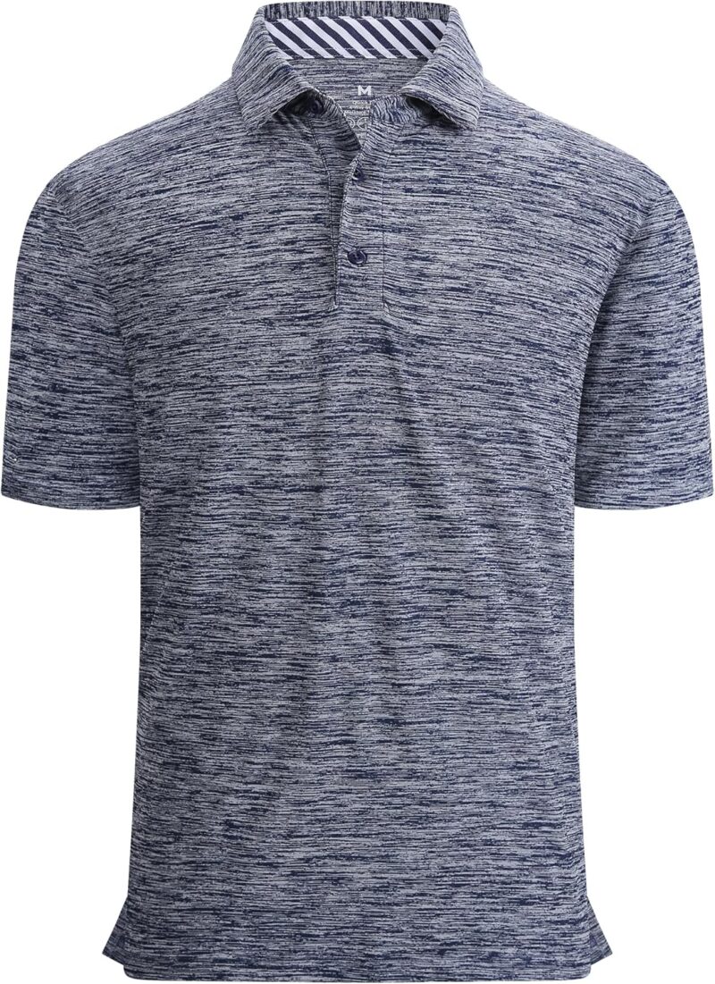 Mens Golf Shirt Moisture Wicking Quick-Dry Short Sleeve Casual Polo Shirts for Men